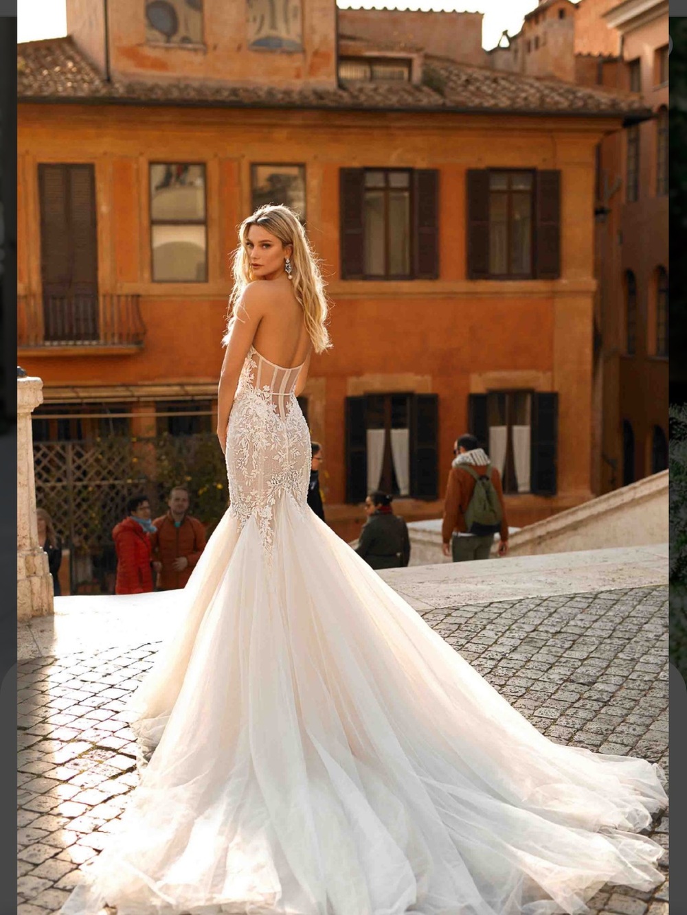 Berta Mermaid Wedding Dress in Ivory